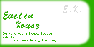 evelin kousz business card